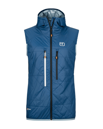 Swisswool Piz Boè Vest Women Sea Surface