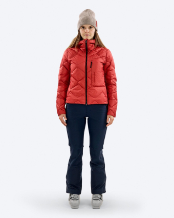 W Ultralight Down Hood Jacket EQUESTRIAN RED