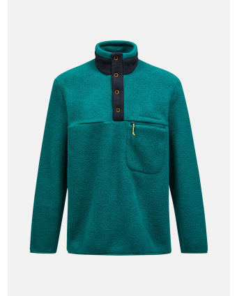 Men Fleece Snap T-Neck