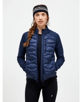 Women Helium Hybrid Down Jacket Blue Shadow