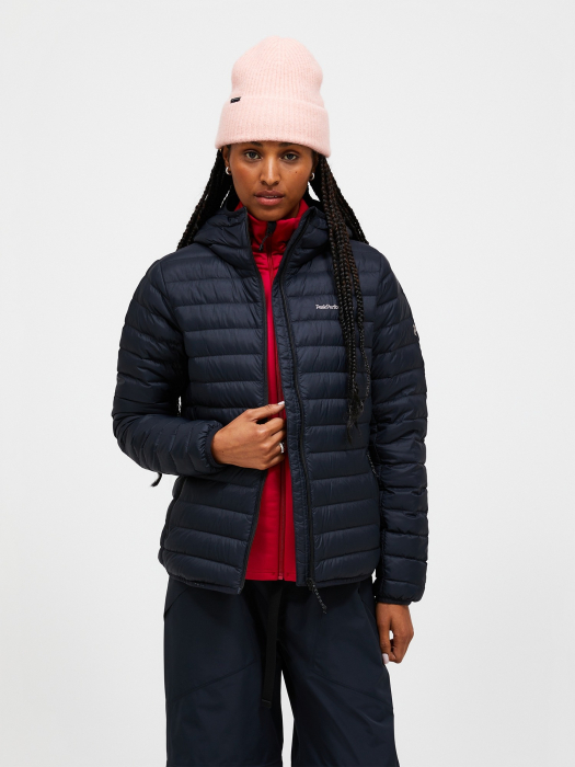 Down Hood Jacket Women Black Down Hood Jacket Women Black