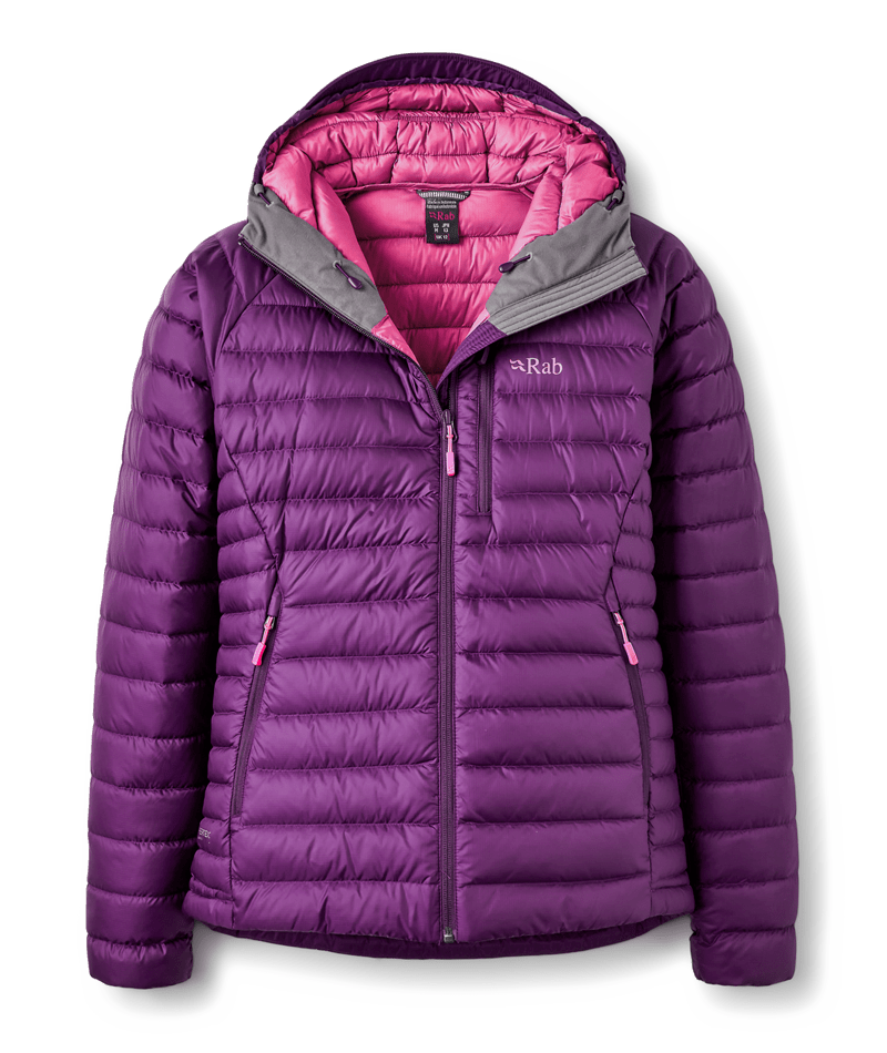 Microlight Alpine Jacket Rab - Maat: M - Dames - Ski Jassen - Paars / Mulberry