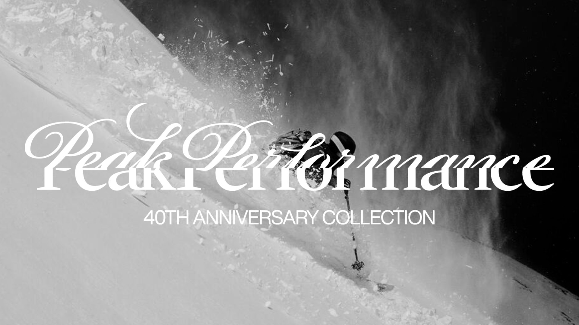 Skiër in poeder — Peak Performance 40th Anniversary Collection